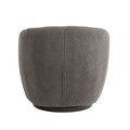 Upholstered Swivel Barrel Armchair With Storage Modern Living Room Side Chair For Bedroom Office Reading Spaces Teddy Fabric Grey Grey Foam Upholstered