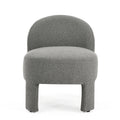 Hoop Gauze Lounge Chair With Sof Cushion And Backrest, Need To Be Assembled, Suitable For Living Room'Bedroomldining Roomgrey 24.5