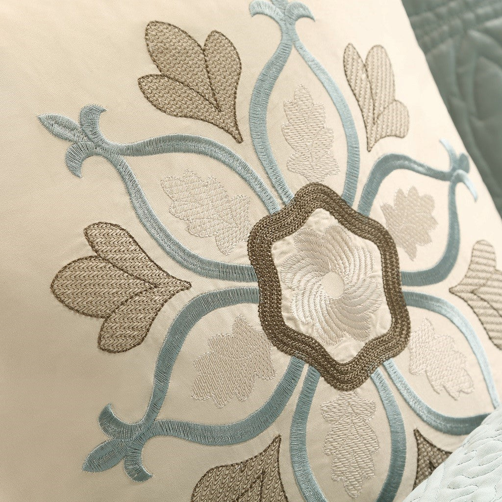 9 Piece Charmeuse Comforter Set Blue Queen Queen Blue Polyester