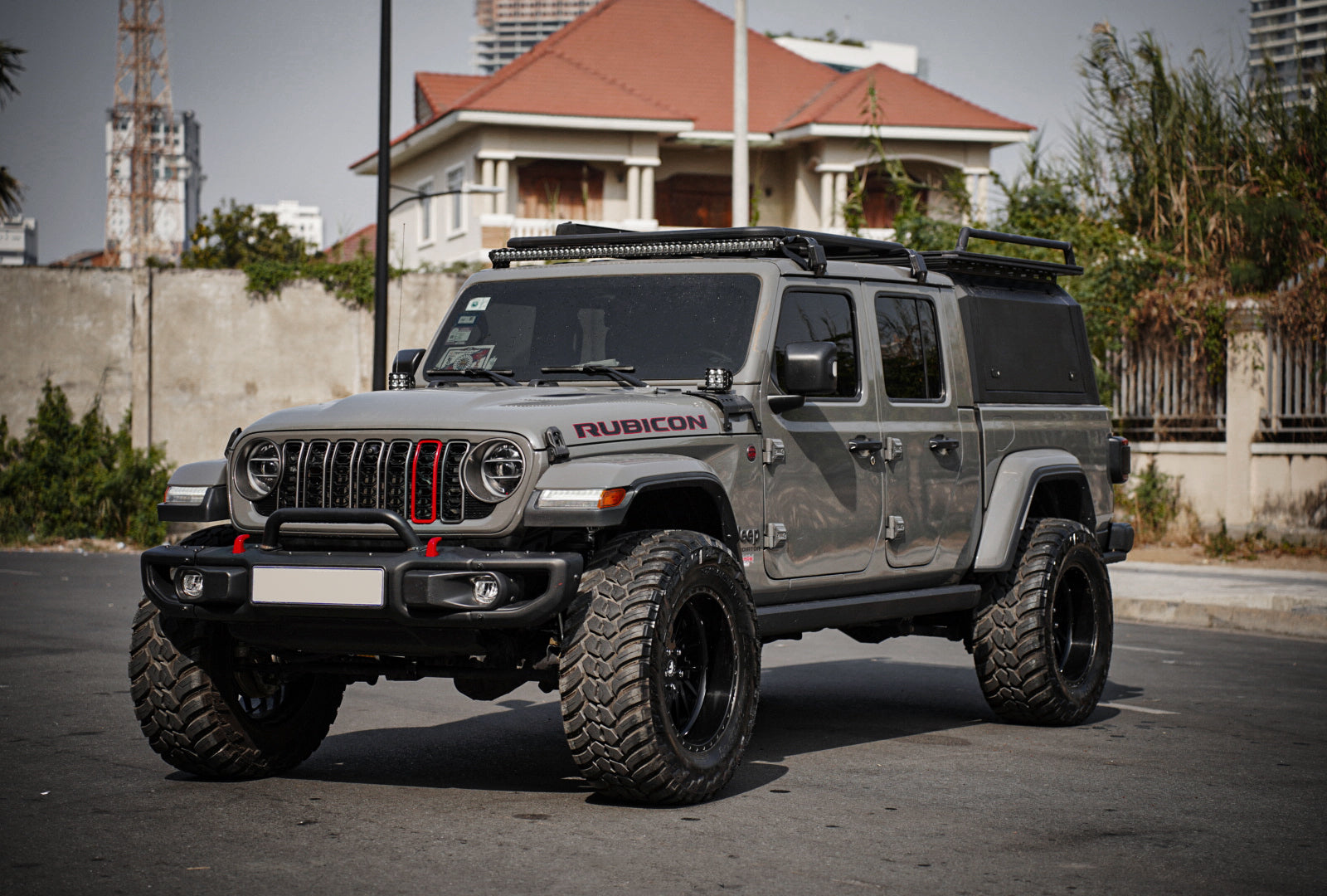 Front Mesh Grille Grid Grill For 2018 2024 Jeep Wrangler Rubicon Sahara Sport Jl Jt Grill With Camera Hole Black Plastic Black Abs