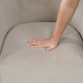1Pc Swivel Chair Taupe Velvet Fabric Upholstery Solid Wood Diamond Pattern Stitched Back Comfort Chair Living Room Furniture Taupe Primary Living Space Contemporary Plywood,Solid Wood