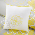 Printed Cotton Sateen Comforter Set Taupe Grey Yellow King King Yellow Grey Polyester