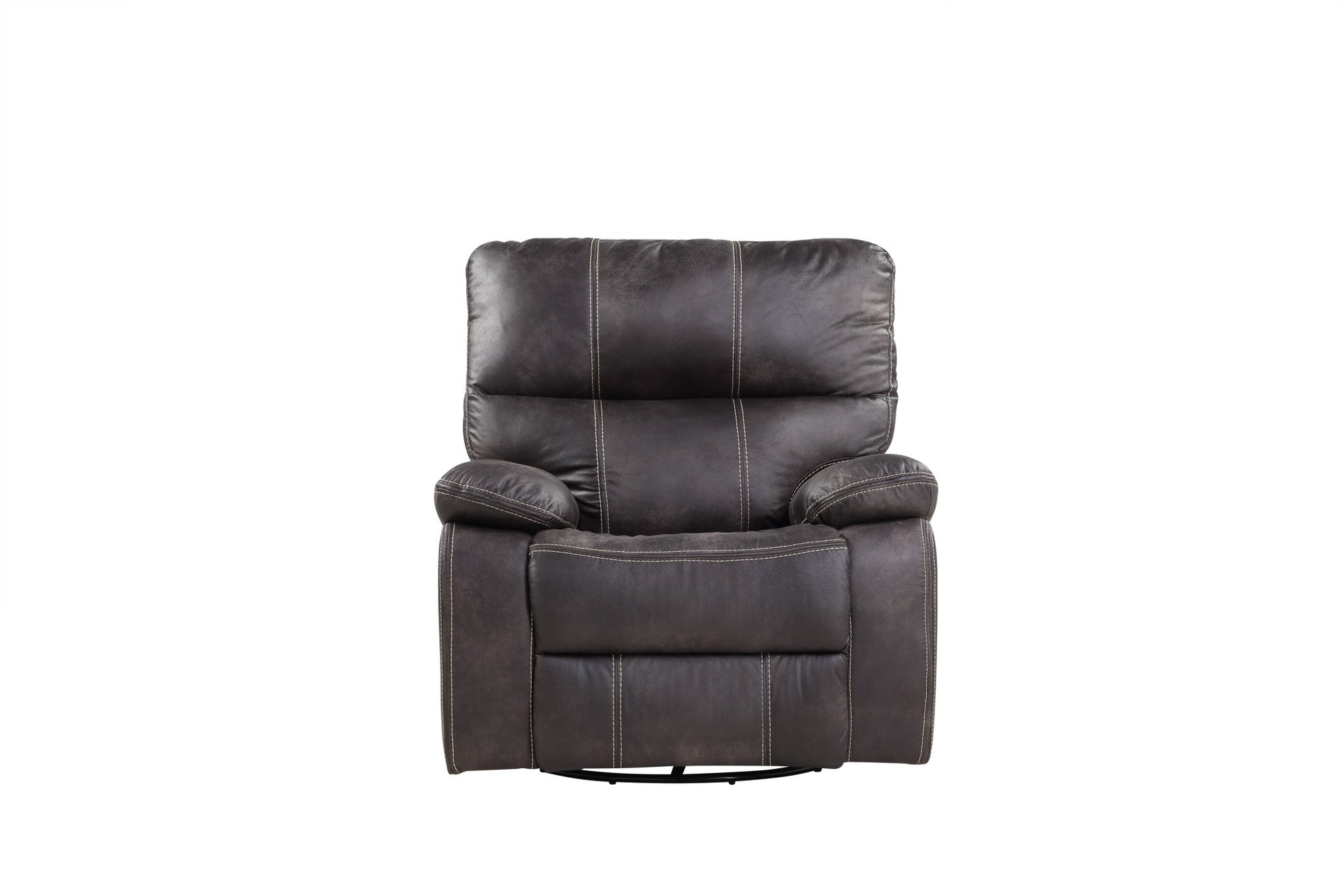 Hooper Gray Swivel Gliding Recliner Gray Foam Engineered Wood