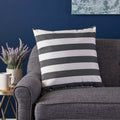 Coronado Stripe Square Pillow Set Of 2 Black Fabric