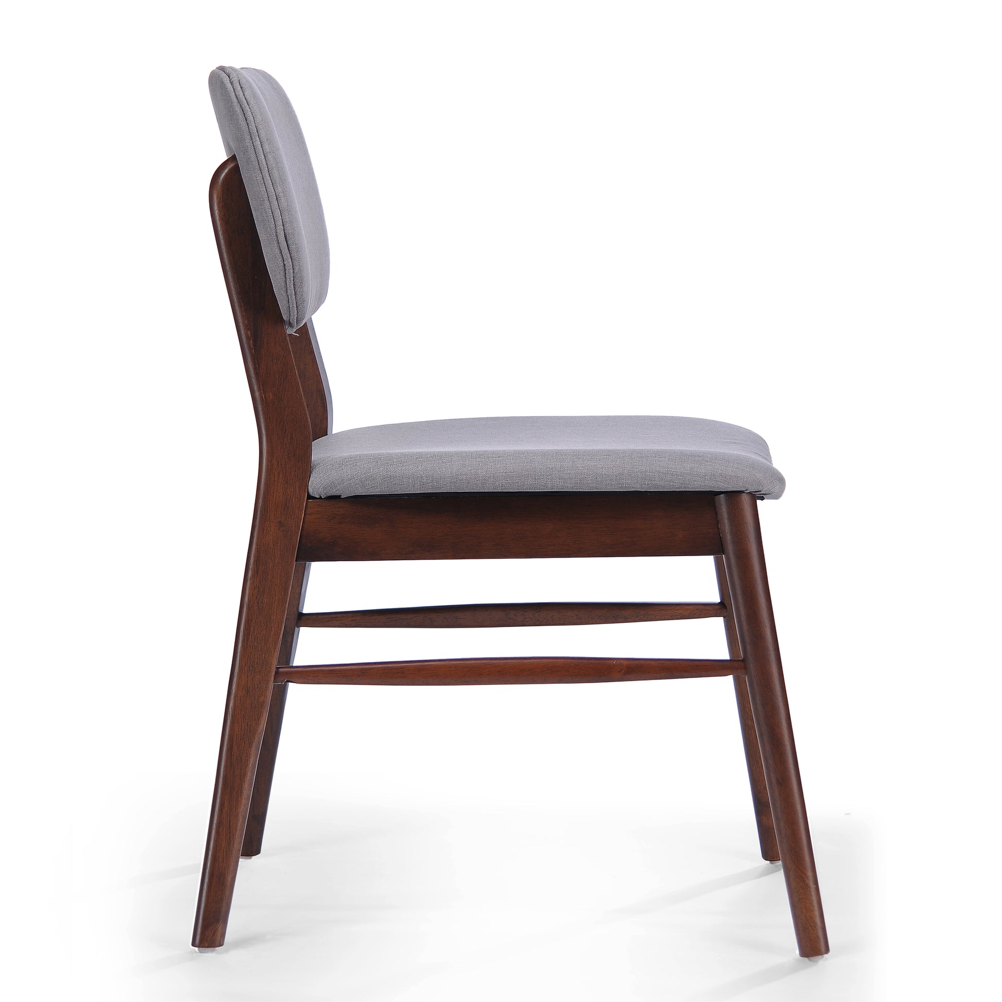 Chair Set Of 2 Light Gray Fabric