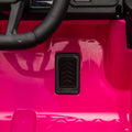 12V Kids Ride On Electric Truck Car W Parents Control,2Wd,Four Wheel Suspension,Early Education Function,Adjustable Volume,Usb,Mp3,Bluetooth,Microphone Jack,Power Display,Led Lights For Kids Aged 3. Pink Polypropylene