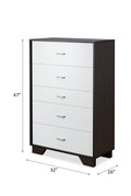 Eloy White & Espresso Finish Chest Espresso,White Mdf