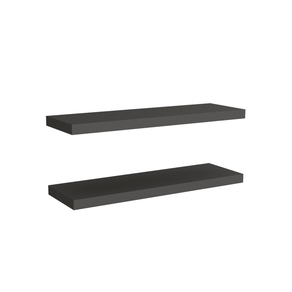 Floating Shelf Dallas, Living Room, Matt Gray Matte Gray Particle Board Engineered Wood