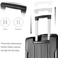Luggage Sets 3 Piece, Expandable Hard Shell Abs Suitcases With Double Spinner, Travel Luggage Set With Tsa Lock 20 24 28Inch, Black Black Abs
