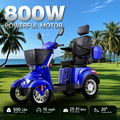 Xl3D4L Electric Mobility Recreational Travel Scooter For Adults,Mobility Scooters For Seniors, 4 Wheel Powered Mobility Scooters Blue Abs Pc Abs Pc