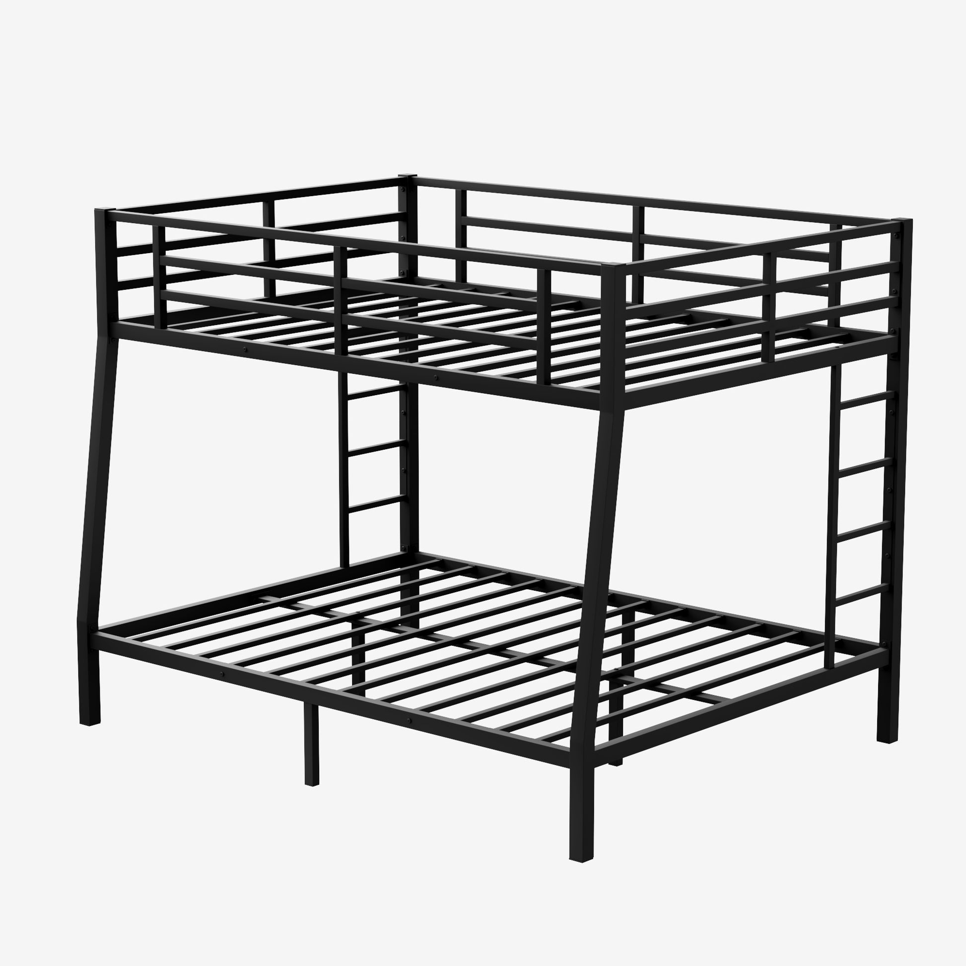 Metal Full Xl Over Queen Bunk Bed For Teens And Adults,Space Saving Noise Reduced No Box Spring Needed Expect Arrive Date 2024 6 27 Full Xl Black Metal