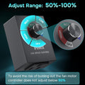 14 Inch Wall Mounted Shutter Exhaust Fan With Speed Controller And Power Cord Kit, Aluminum, 1600 Rpm, 1000 Cfm, For Attic, Garage, Louvered Vent, Plant, Greenhouse, Silver Silver Aluminium