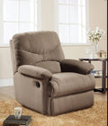 Arcadia Light Brown Microfiber Motion Recliner Light Brown Microfiber