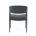 Upholstered Dining Chairs With Metal Legs Set Of 2 ,Dark Green Black Dark Green Black Fabric Metal