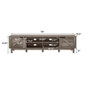 Rustic Barndoor Open Storage Tv Stand For Tvs Up To 80 Inches Grey Wash Gray Wash 80 89 Inches Mdf Mdf