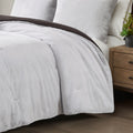 Faux Fur To Mink Down Alternative Comforter Set Queen Ivory Polyester