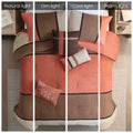 7 Piece Faux Suede Comforter Set Coral Cal King California King Coral Polyester