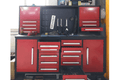 7' Garage Storage Cabinet With Workbench 18 Drawers & 4 Cabinets & Pegboard Red Steel