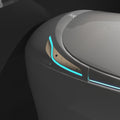 Unique Smart Toilet With Bidet Built In, Intelligent One Piece Toilet For Modern Bathroom, Auto Open Close Seat, Foot Sensor, Led Display,Night Light, Warm Water & Dryer,White White Bathroom