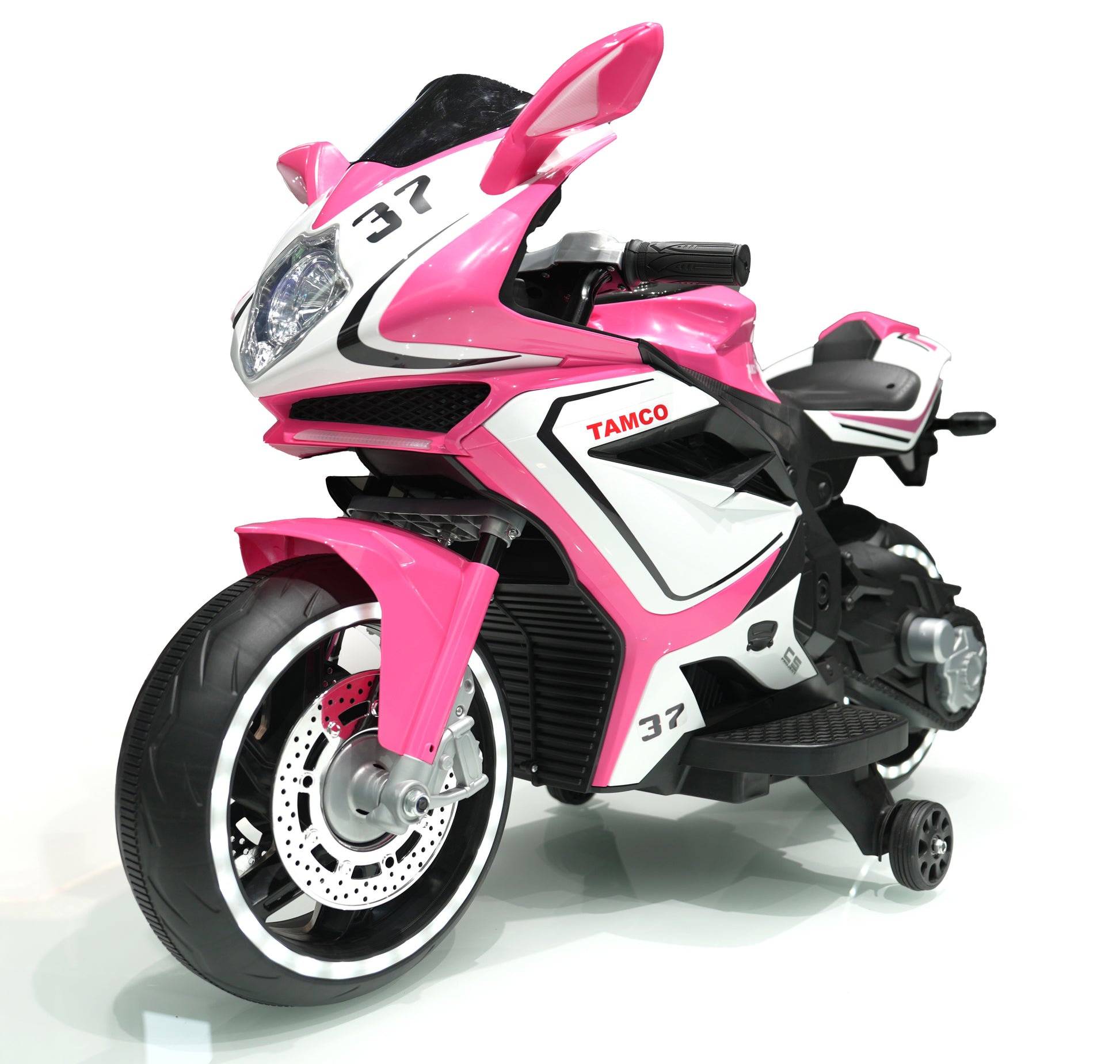 Tamco Electric Motorcycle 12V Kids Toys Motorcycle Kids Electric Car Electric Ride On Toys For 3 4 5 6 Years Boys Girls With Training Wheels Manual Throttle Lightting Wheels Pink 50 99 Lbs Plastic Indoor & Outdoor Use