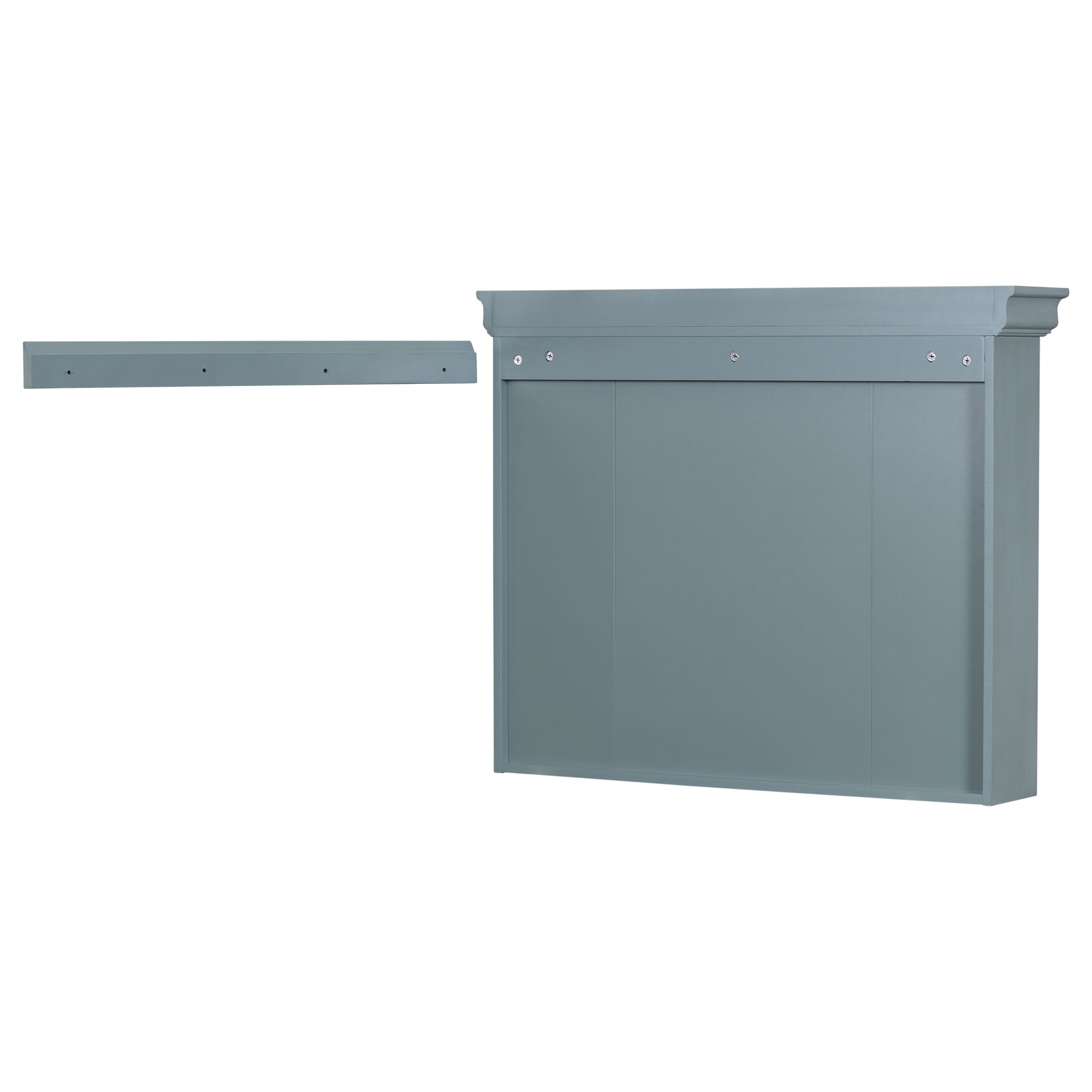 36'' Bathroom Vanity With Medicine Cabinet, Modern Mirror Cabinet With Adjustable Shelf, Bathroom Storage Cabinet With 2 Soft Closing Doors And 2 Drawers, Bathroom Vanity With Cabinet Door Organizers 2 Blue 2 Bathroom Freestanding French Country Solid