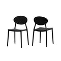 Westlake Injection Molding Pp Chair Set Of 2 Black Polypropylene