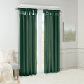 Twist Tab Lined Window Curtain Panel Green 50X84