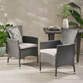 Malta Dining Chair Set Of 2 Grey Wicker