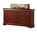 Louis Philippe Iii Cherry Finish Dresser Cherry Synthetic Wood