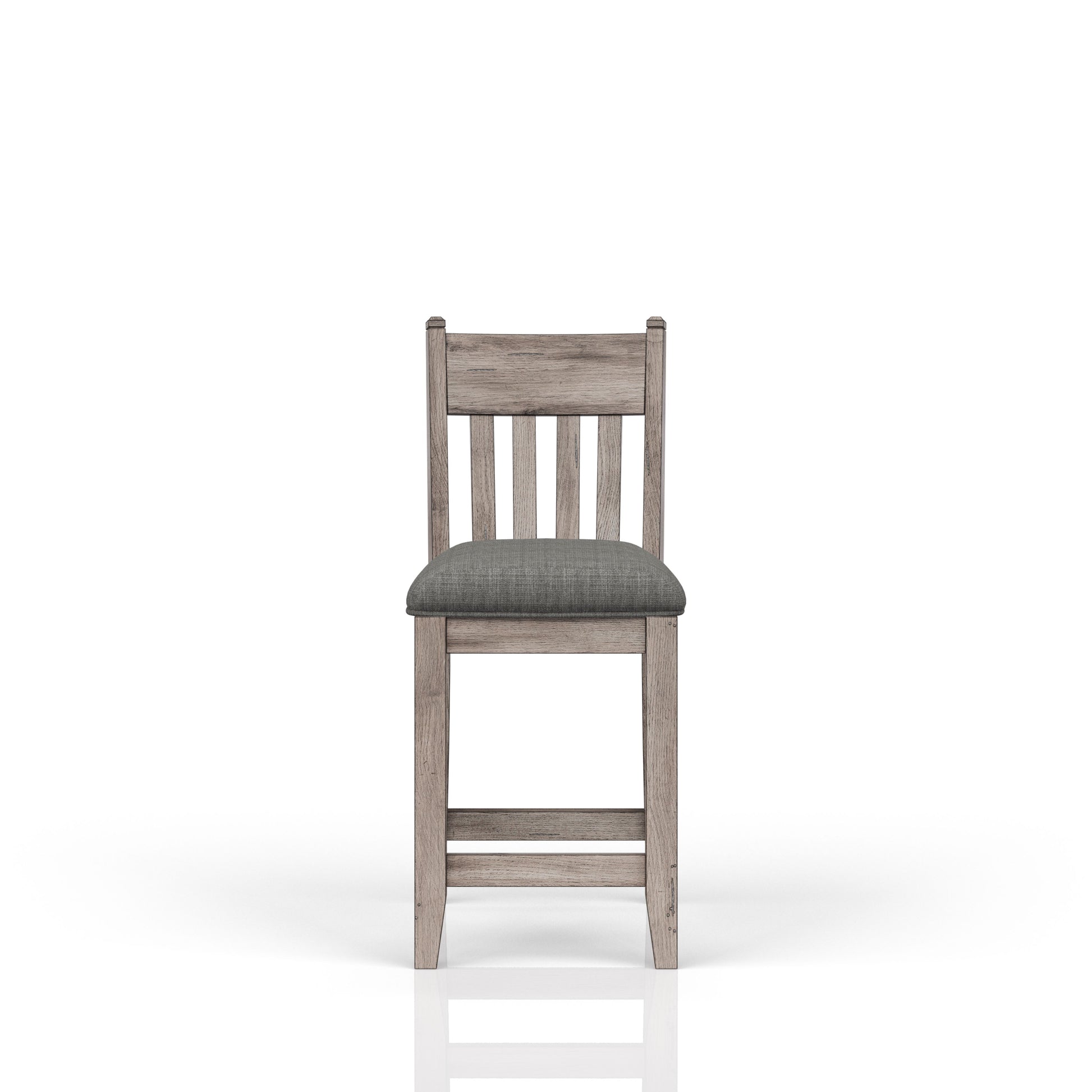 Rustic Gray Counter Stool Set Of 2 Gray Solid Wood Mdf