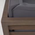 Oana Right Corner Bench And Coffee Table, Dark Grey Dark Grey Acacia Wood