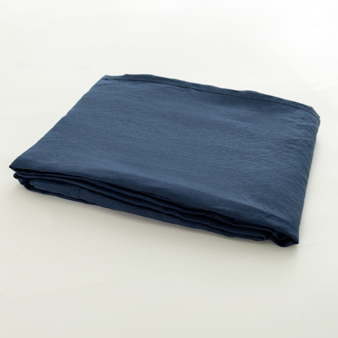 Luxury Full Queen Flat Sheet 1 Pc, Bed Sheets Queen Size, Hotel Sheets, Soft Linen Sheets,& Fade Resistant Full Size Bed Sheets Navy Linen