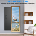 Fingerprint Touch Panel In Wall Safe,Hidden Wall Safe For Rifles And Pistols With Adjustable Shelves,Assembled Storege Safe For Firearm And Valuables Black Fingerprint Black Steel