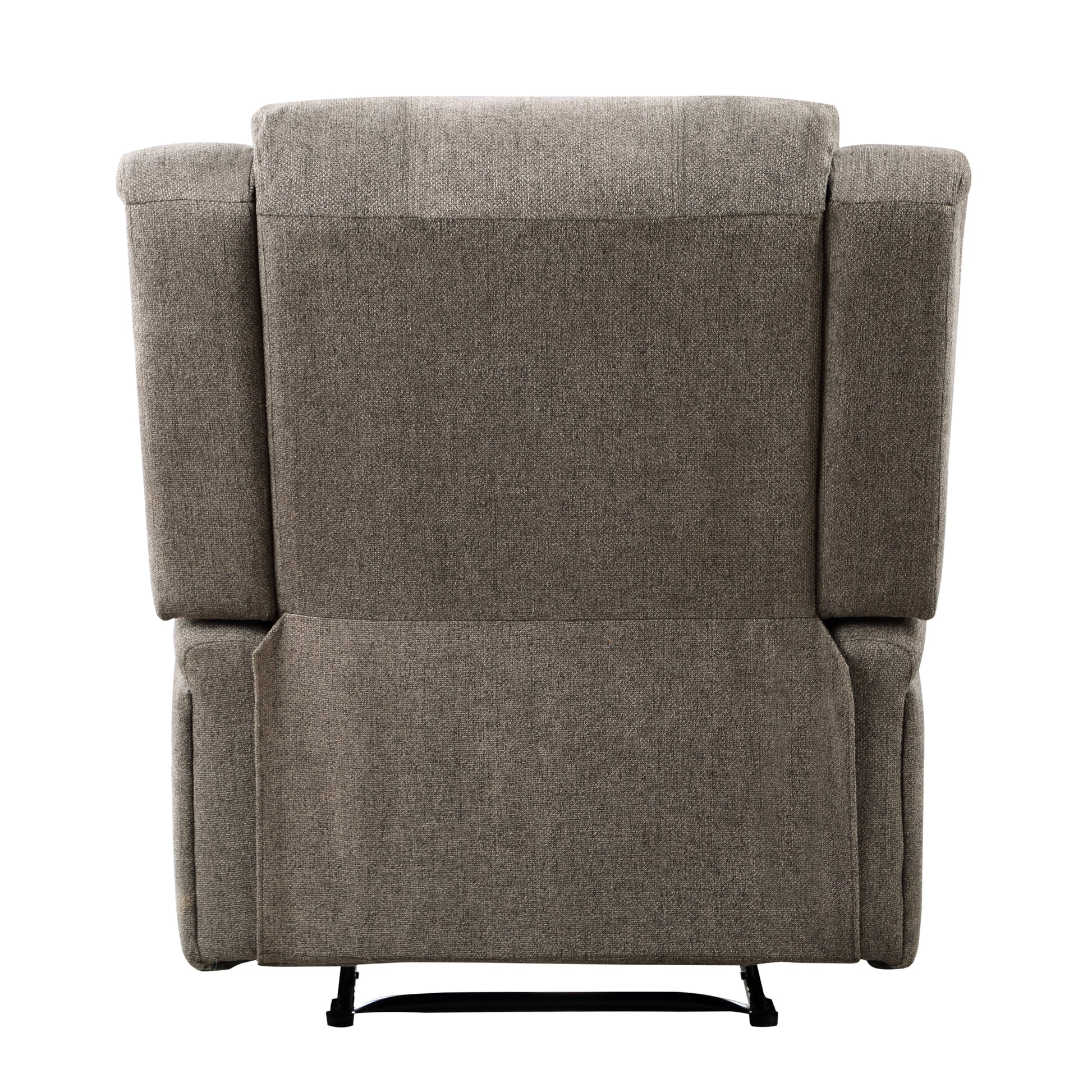 Modern Living Room Furniture 1Pc Power Reclining Chair Brown Chenille Upholstery Plush Seating Solid Wood Frame Brown Primary Living Space Modern Plywood,Solid Wood