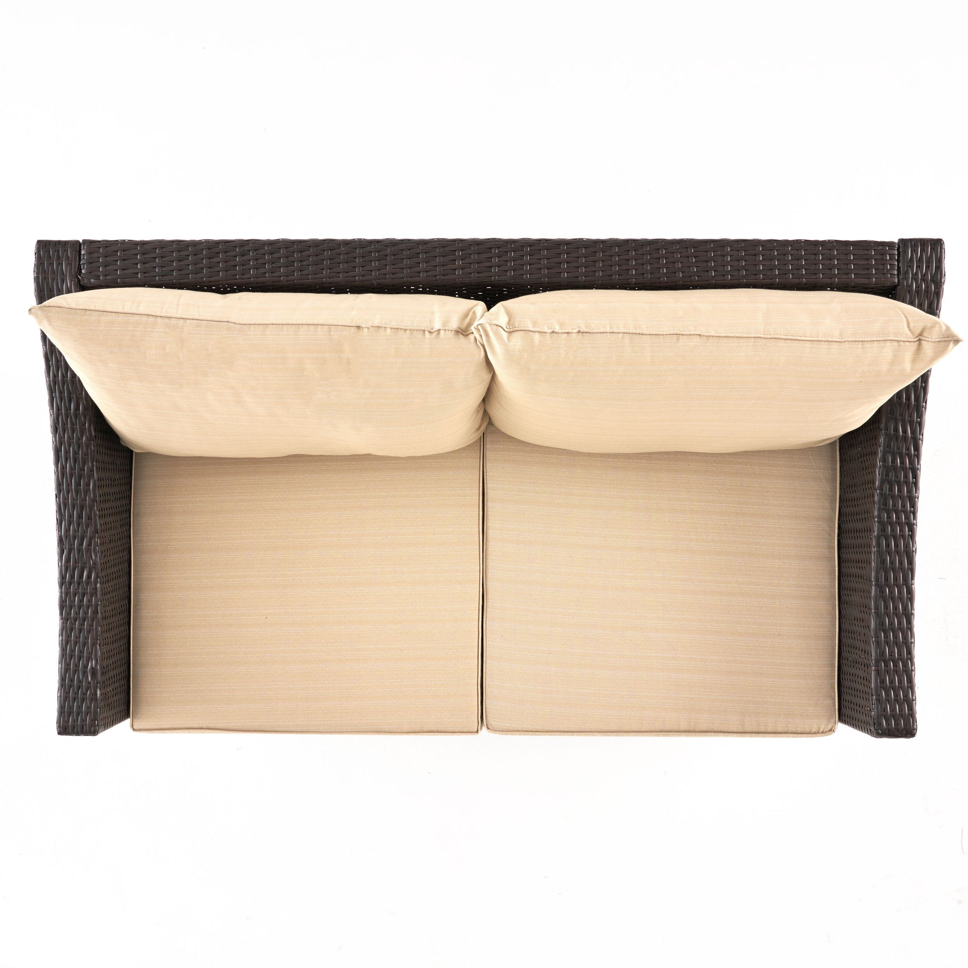 Antibes Seat & Table Brown Pe Rattan Iron Waterproof Fabric