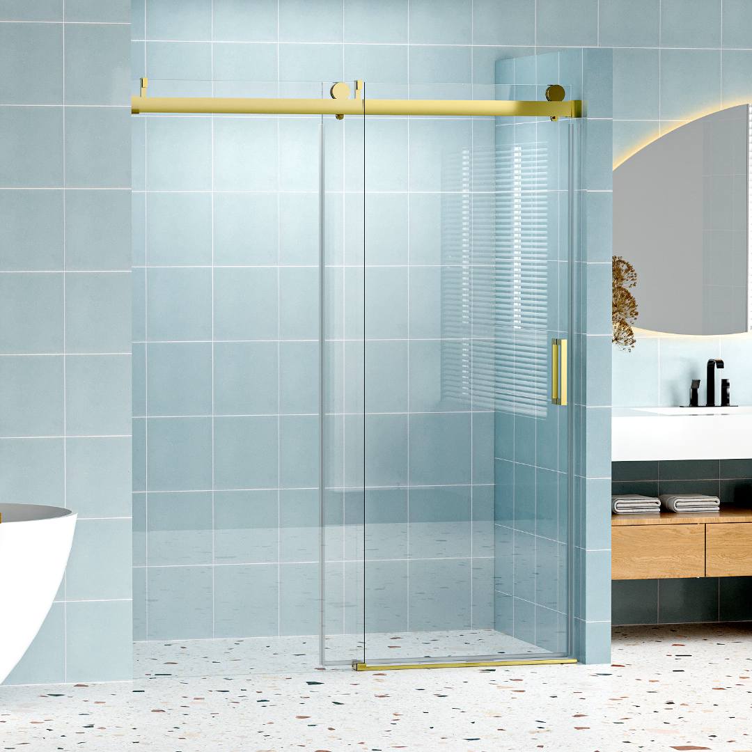 Shower Door Handle Only, 24D01P18 Gx Gold Stainless Steel