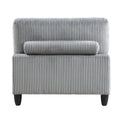 Living Room Furniture 4 Piece Modular Sectional Sofa Set Gray Corduroy Soft Cushion Pillows Solid Wood Legs Gray Primary Living Space Contemporary,Modern Plywood,Solid Wood 4 Seat