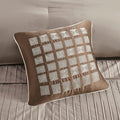7 Piece Polyester Charmeuse Comforter Set Taupe Queen Queen Taupe Polyester
