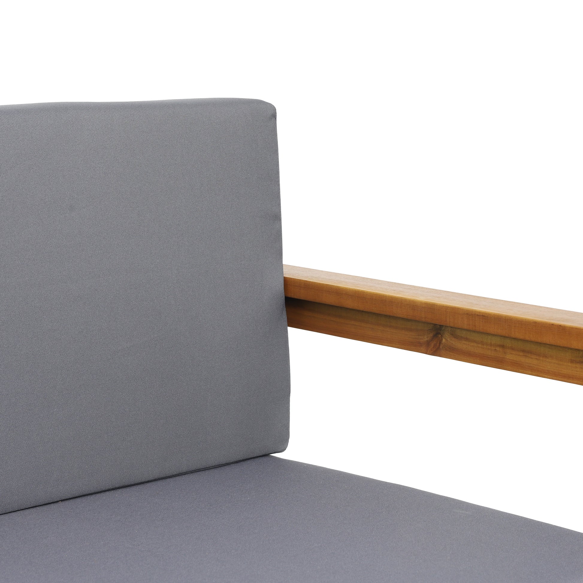Gavin 3 Seater Dark Grey Wood Fabric