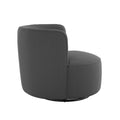Benz Gray Swivel Glider Accent Chair Gray Foam Engineered Wood