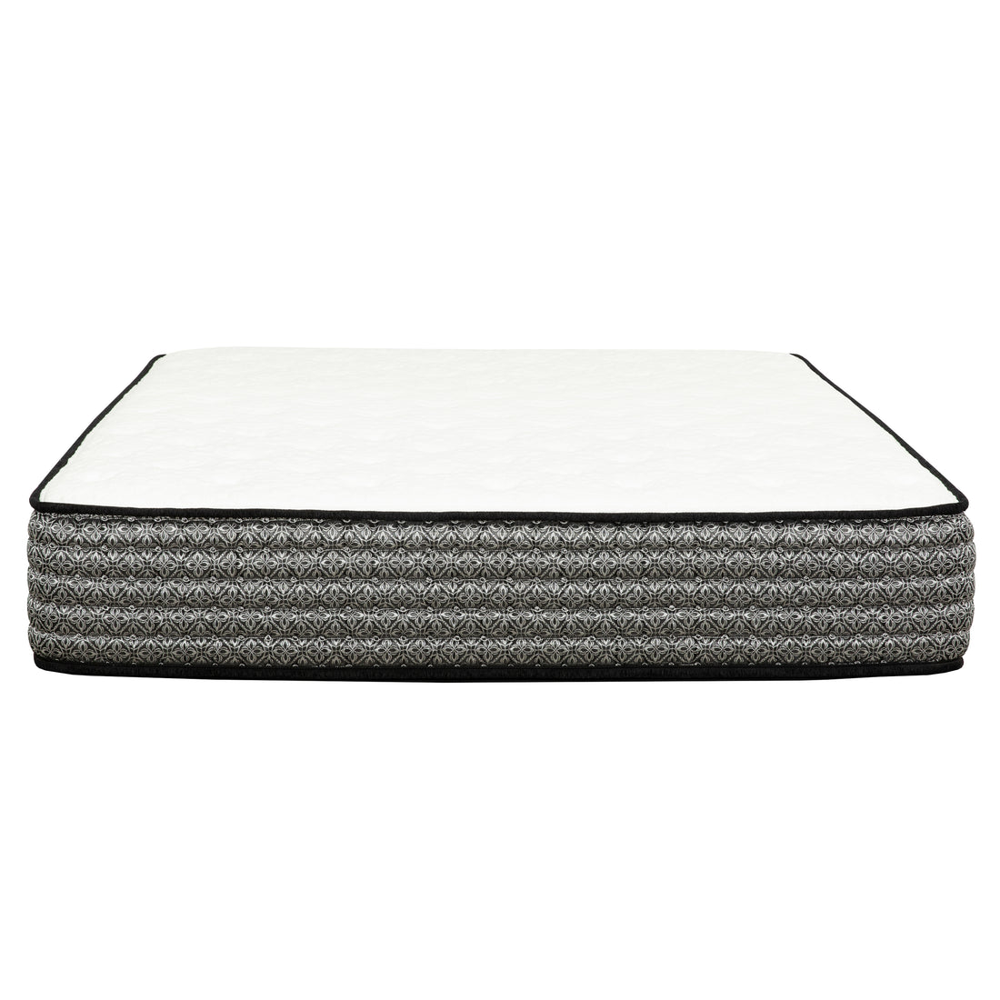 Premium 12 In. Full Size Pocket Coil Hybrid Mattress, Plush Gel Memory Foam Mattress, White Gray Grey White Bedroom Contemporary,Modern Memory Foam Polyester Full