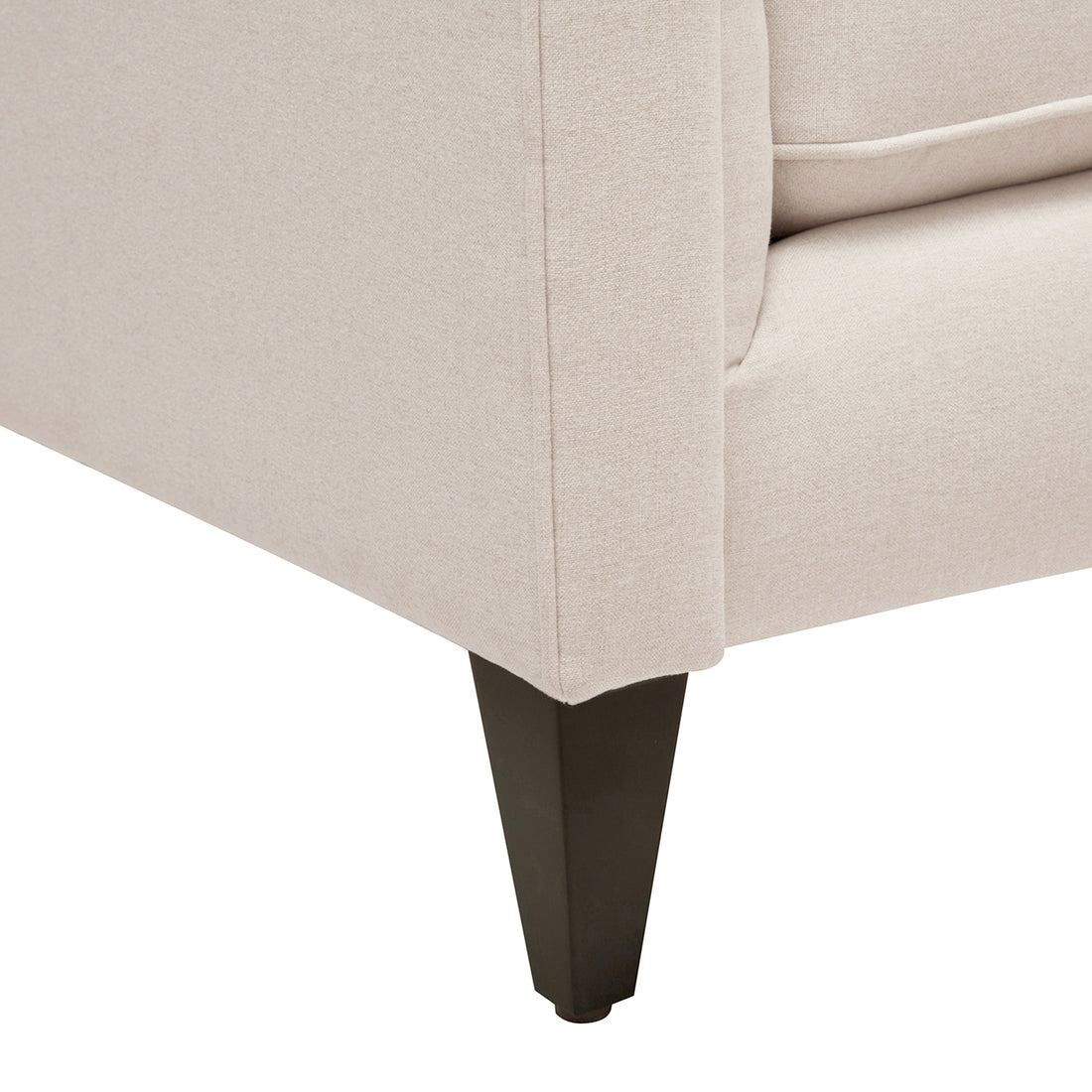 Jack 84" Modern Tuxedo Tufted Sofa, Sky Neutral Beige Polyester Beige Foam Polyester 3 Seat