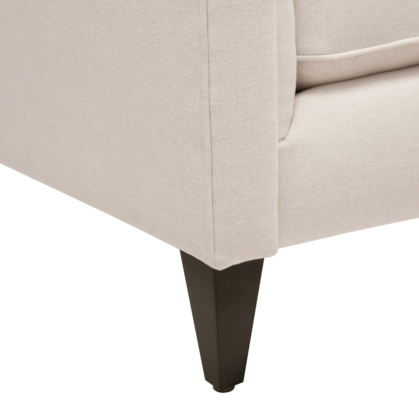 Jack 84" Modern Tuxedo Tufted Sofa, Sky Neutral Beige Polyester Beige Foam Polyester 3 Seat