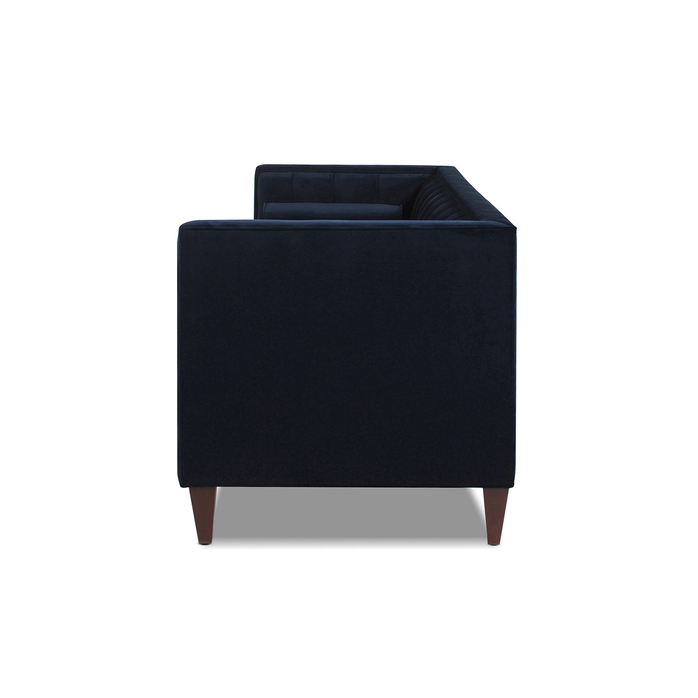 Jack 84" Modern Tuxedo Tufted Sofa, Dark Navy Blue Performance Velvet Dark Navy Foam Velvet 3 Seat