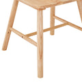 4Pieces Of Dining Chair, Natural, Rubber Wood Material, Dining Chair, Solid Wood Chair, Solid Wood Dining Table Chair, Living Room Chair, Simple And Natural Natural Rubber Wood