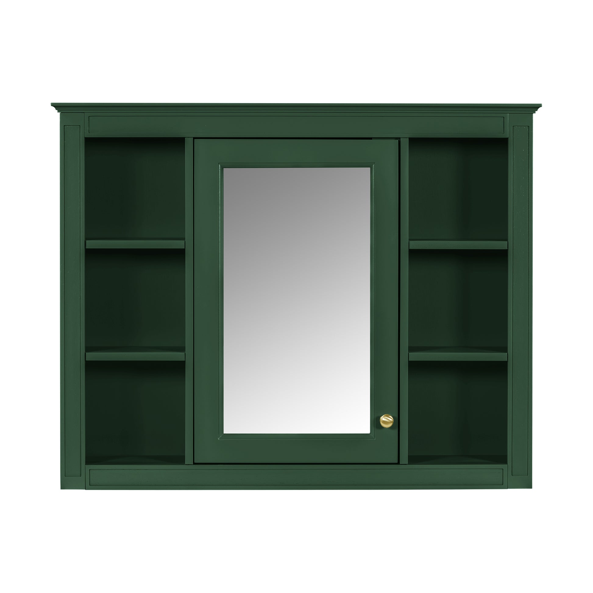 36'' Bathroom Vanity With Medicine Cabinet, Royal Blue Mirror Cabinet, Modern Bathroom Storage Cabinet With 2 Soft Closing Doors And 4 Drawers, Single Sink Bathroom Vanity 3 Green 1 5 Bathroom Freestanding Modern Solid Wood Mdf Resin Painted