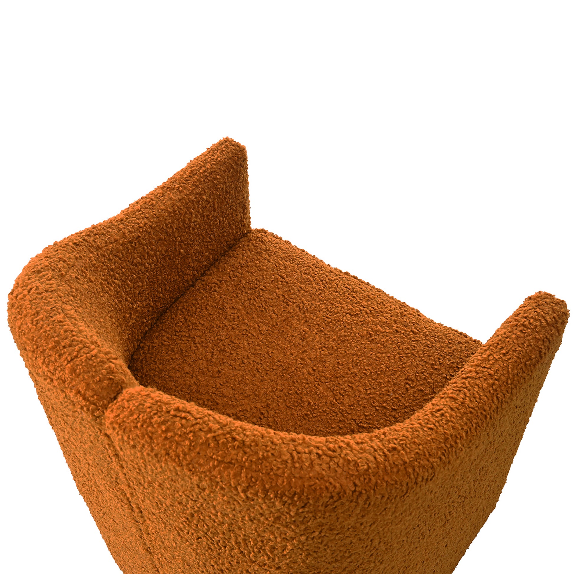 Mirod Stylish Curved Design, Comforting Embrace, Versatile Aesthetic, Dual Purpose Decorative Accent Chair, For Living Room,Bedroom And Study Caramel Boucle