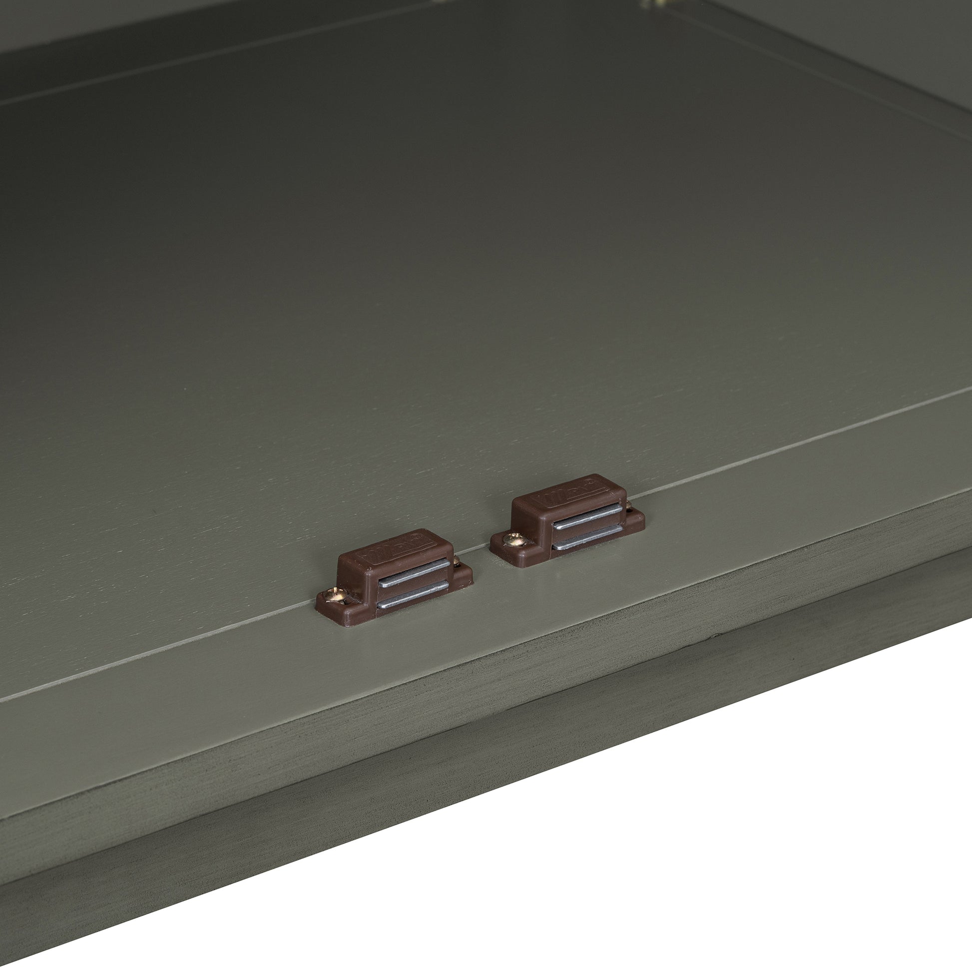 Sideboard With 4 Door Large Storage Buffet With Adjustable Shelves And Metal Handles For Kitchen, Living Room, Dining Room Antique Gray Antique Gray Solid Wood Mdf