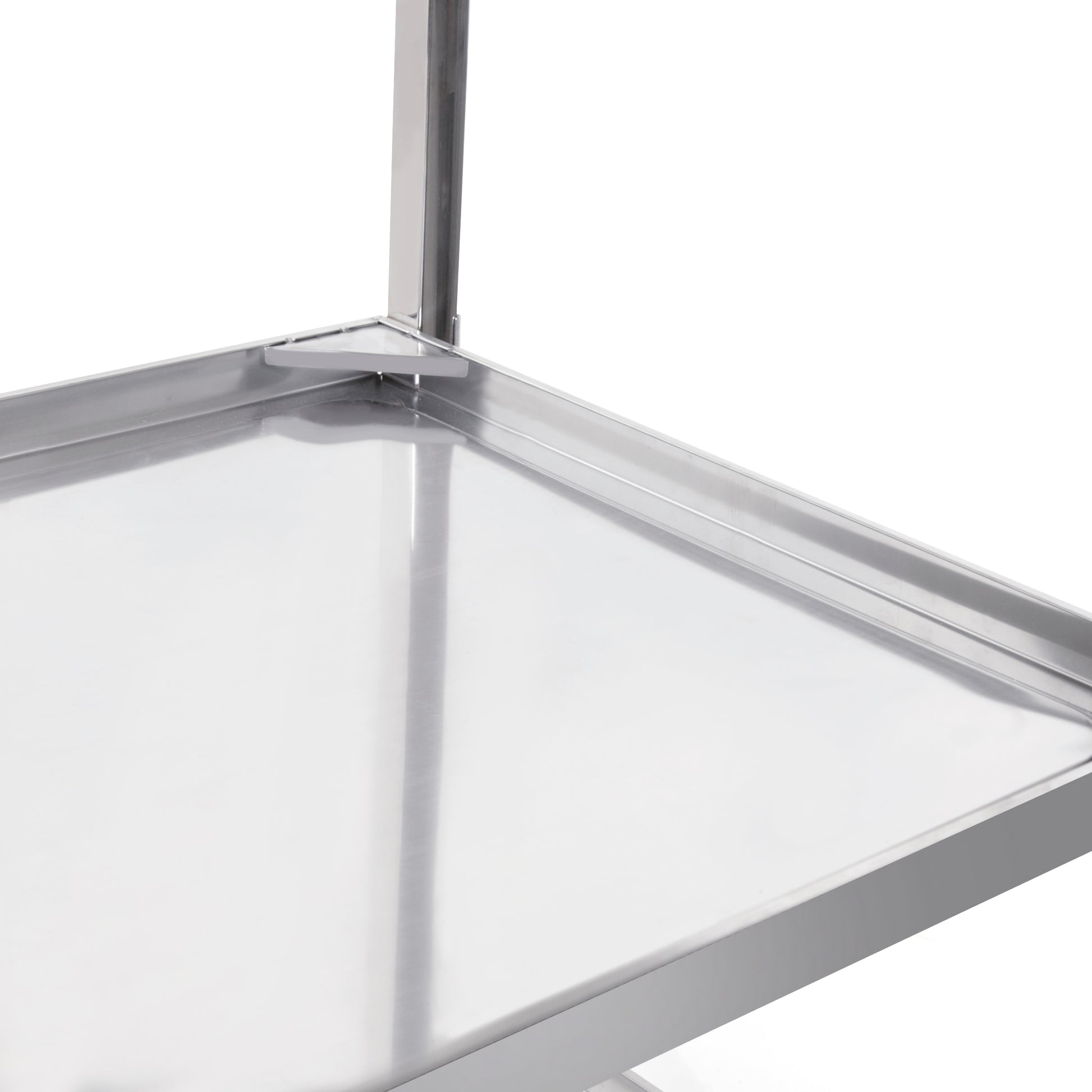 3 Tier Stainless Steel Cart, Serving Cart With Wheels, Restaurant, Household, Service Trolley, 360 Rotation Storage Cart With Locking Wheels 37.4 * 19.2 * 36.6'' L*W*H Rolling Kitchen Food Cart White Silver Stainless Steel