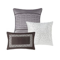 7 Piece Jacquard Comforter Set Grey Taupe Cal King California King Grey Taupe Polyester